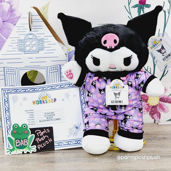 Build A Bear Sanrio KUROMI Hello Kitty Sleeper Birth Certificate Cub Condo Plush - Picture 10 of 16